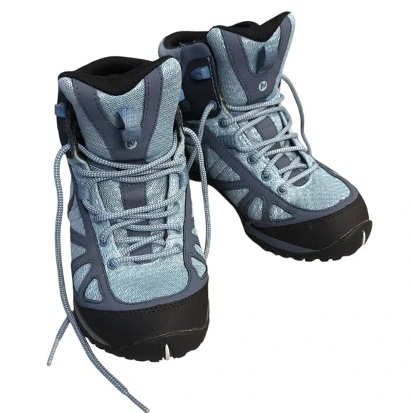 Merrell Siren Sport Q2 Mid Waterproof Boots Women’s 7 Slate Blue Hiking Trail - Picture 9 of 11